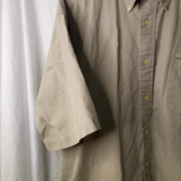 Tommy Hilfiger Shirt Men XL Button Down Short Sleeve Pocket Tan - Picture 4 of 12